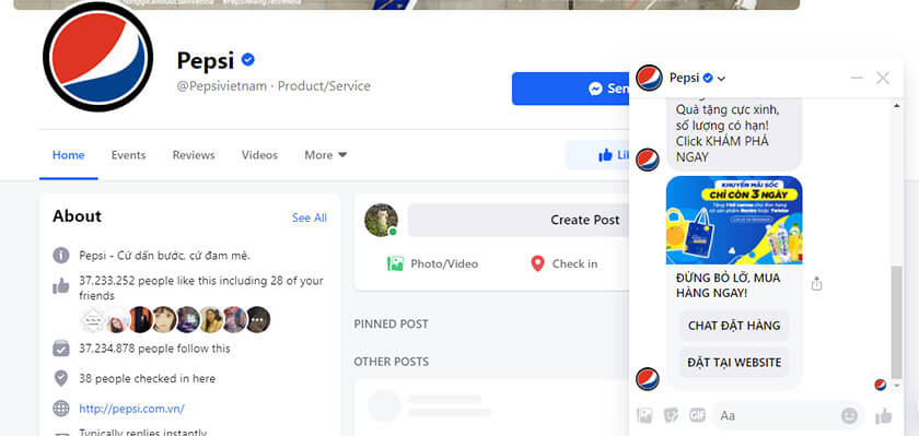 hệ thống chatbox trong facebook marketing